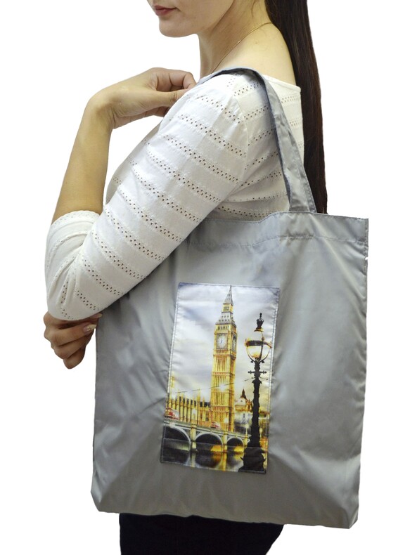 Складная сумка-шоппер (эко-сумка)  "Лондон"