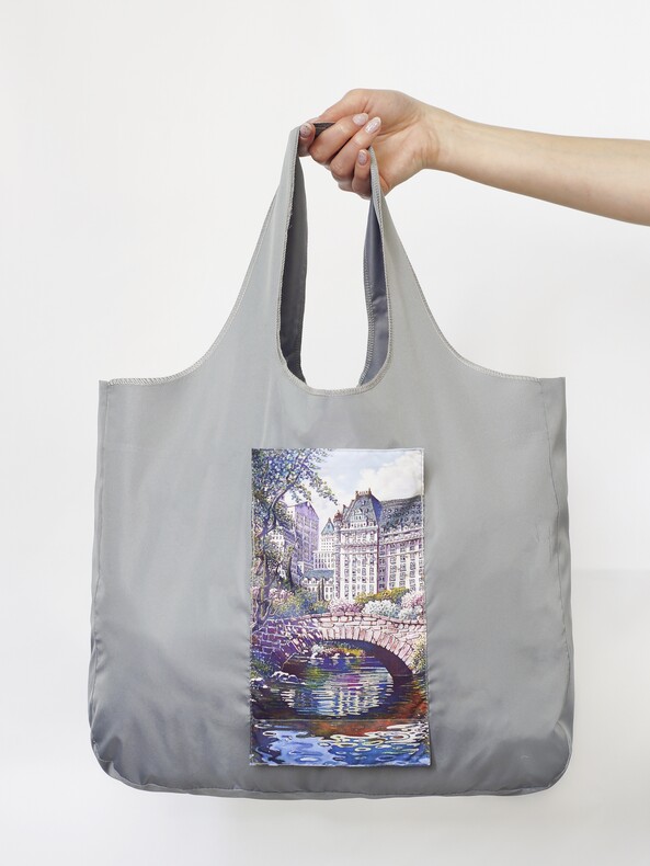 Складная сумка-шоппер (эко-сумка)  "Городской пейзаж"