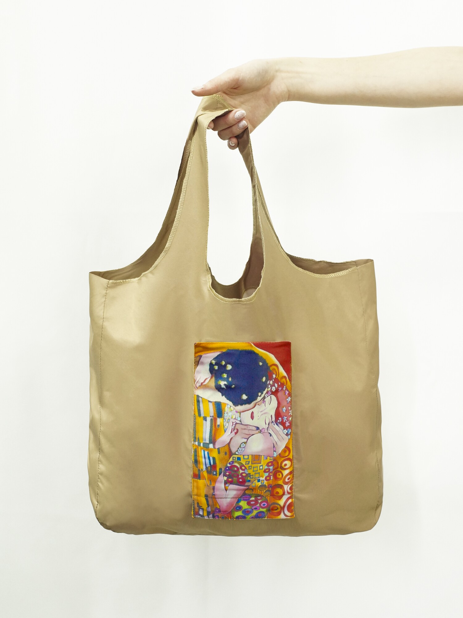 Складная сумка-шоппер (эко-сумка №2)  "Г.Климт. Поцелуй"